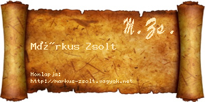 Márkus Zsolt névjegykártya